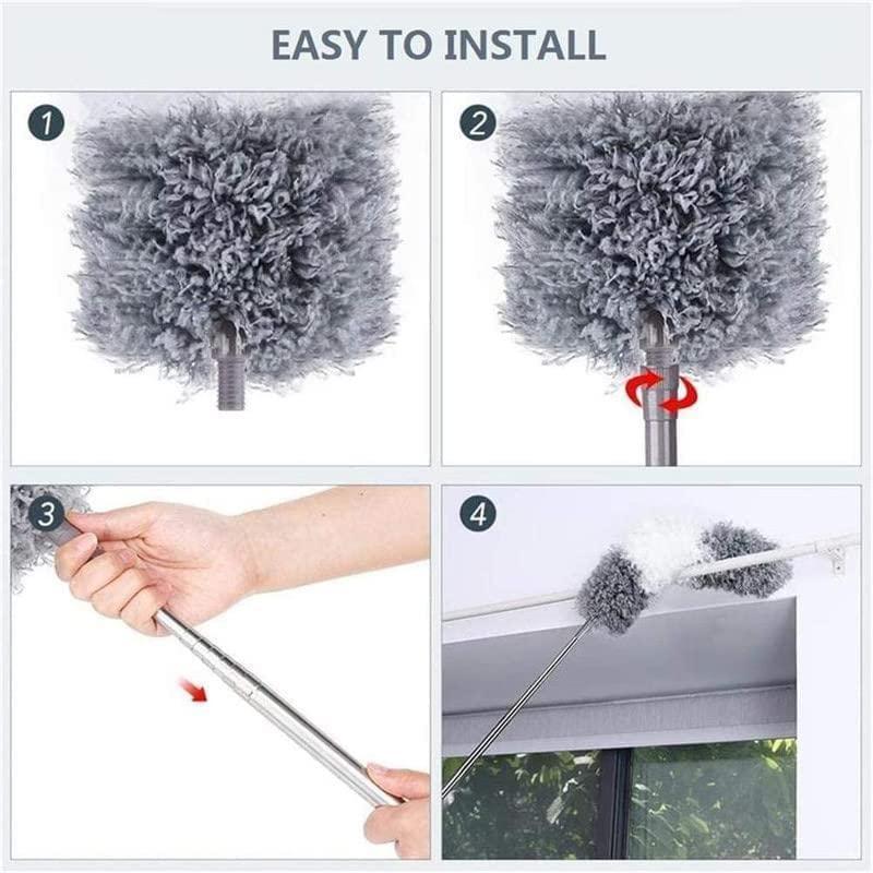 Flexible Mop Duster for Quick and Easy Cleaning with Long Rod