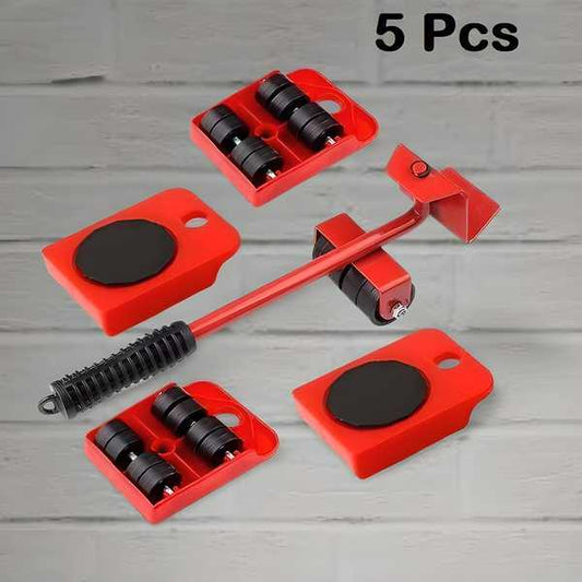 Furniture Lifter & Mover Tool Set with Wheel Pads  5 Pcs – Effortless Furniture Shifting