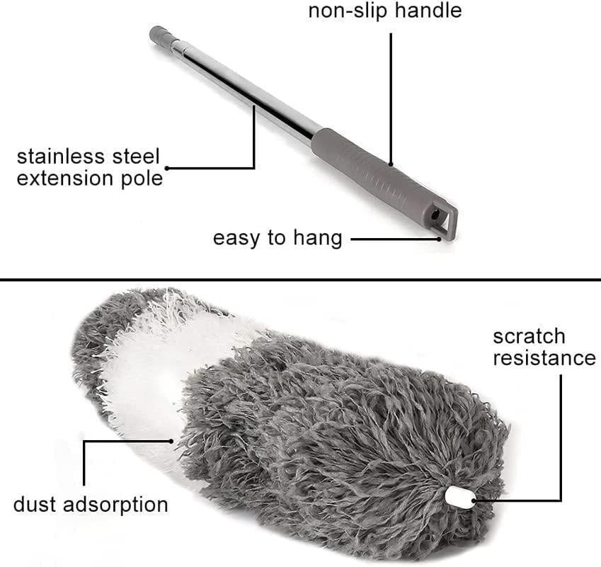 Flexible Mop Duster for Quick and Easy Cleaning with Long Rod