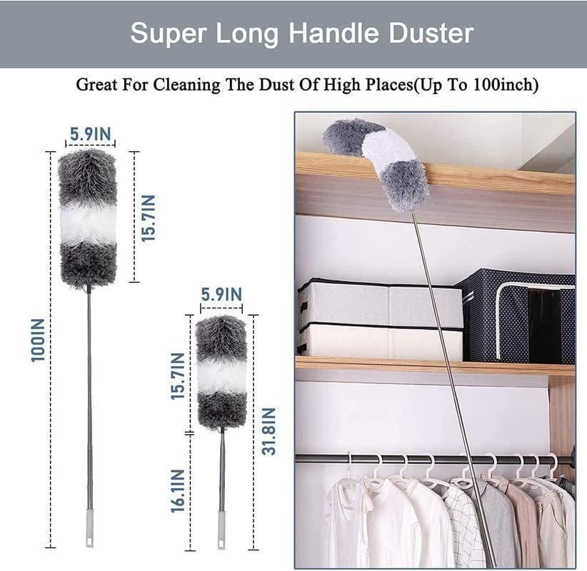 Flexible Mop Duster for Quick and Easy Cleaning with Long Rod