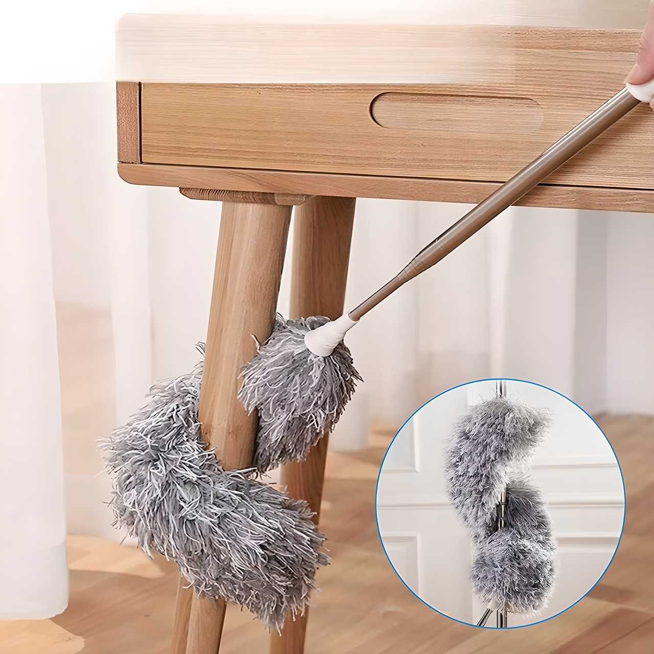 Flexible Mop Duster for Quick and Easy Cleaning with Long Rod