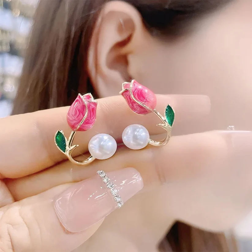 Rose Earrings for a Romantic Touch